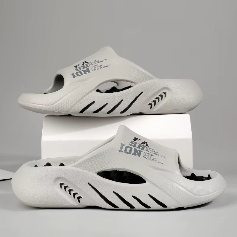 Summer Men Massage Slippers Indoor Outdoor Sandals Beach Casual Shoes Soft Sole Slides Men Flip-Flops Men'S Sandals Big Size 47