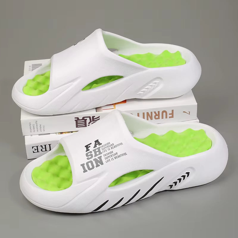 Summer Men Massage Slippers Indoor Outdoor Sandals Beach Casual Shoes Soft Sole Slides Men Flip-Flops Men'S Sandals Big Size 47