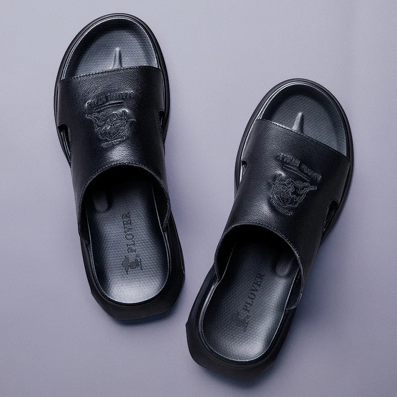 Men’s Genuine Leather slide sandals