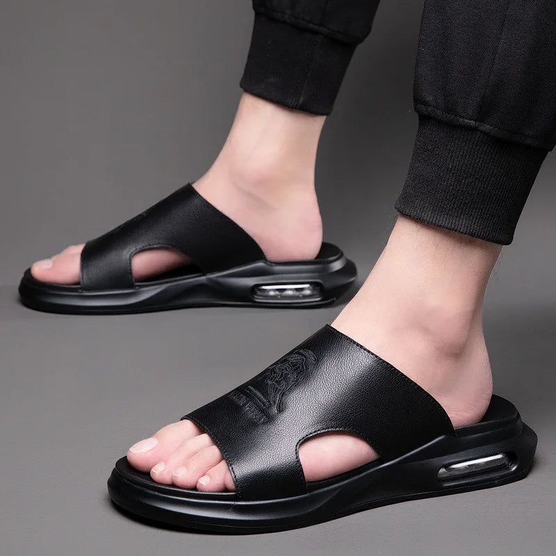 Men’s Genuine Leather slide sandals