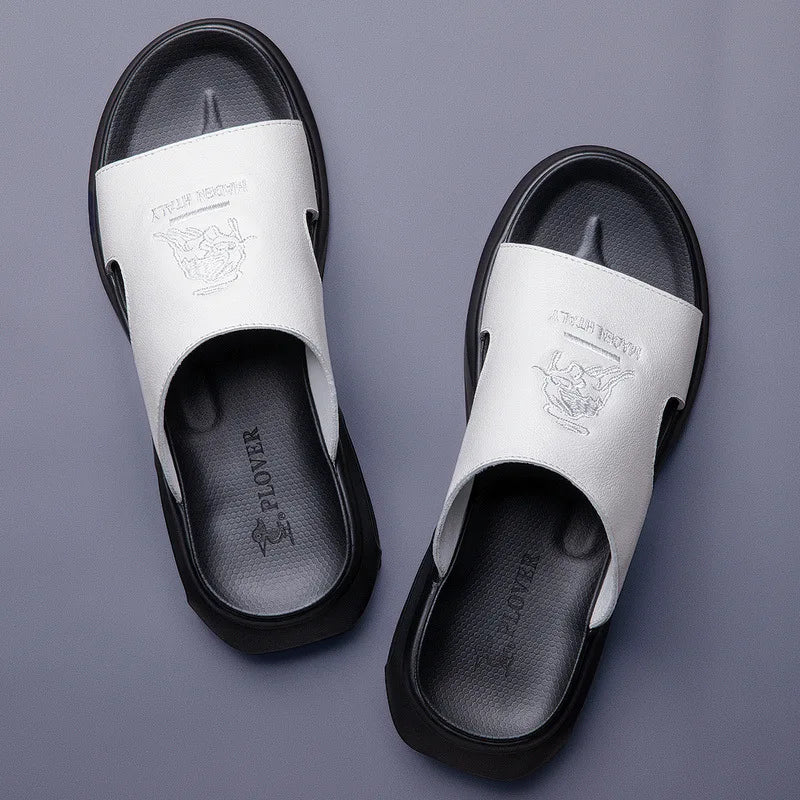 Men’s Genuine Leather slide sandals
