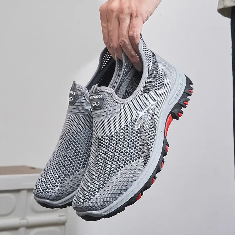 Men’s Breathable Hiking Sneakers-Lightweight Air Mesh walking shoes