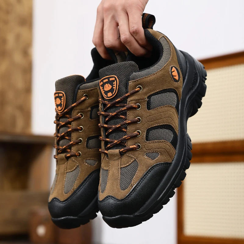 Outdoor Hiking Shoes for Men Anti Slip Wear-resistant Hiking Sneakers Comfortable Breathable Durable Camping Mens Shoes