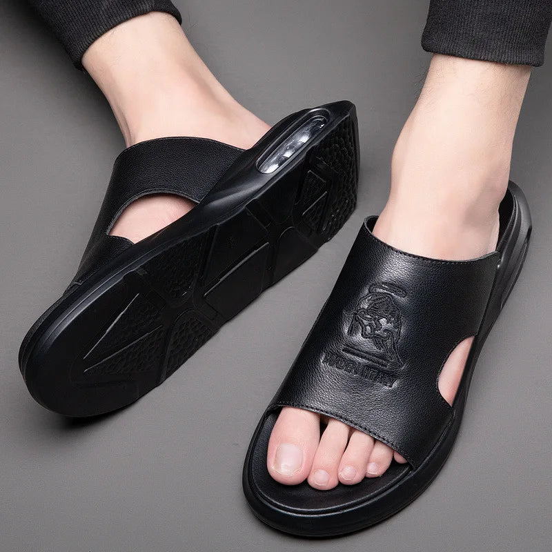 Men’s Genuine Leather slide sandals