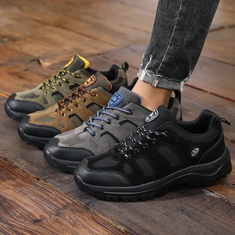 Outdoor Hiking Shoes for Men Anti Slip Wear-resistant Hiking Sneakers Comfortable Breathable Durable Camping Mens Shoes