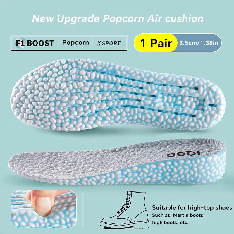 EVA Material Invisible Height Increase Insoles for Shoes Breathable Shock Absorption Comfortable for Women Men